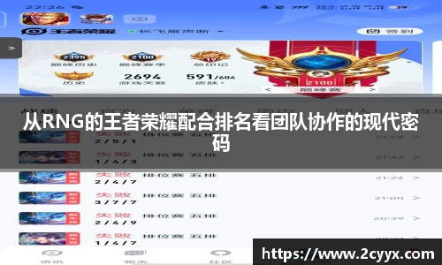 从RNG的王者荣耀配合排名看团队协作的现代密码